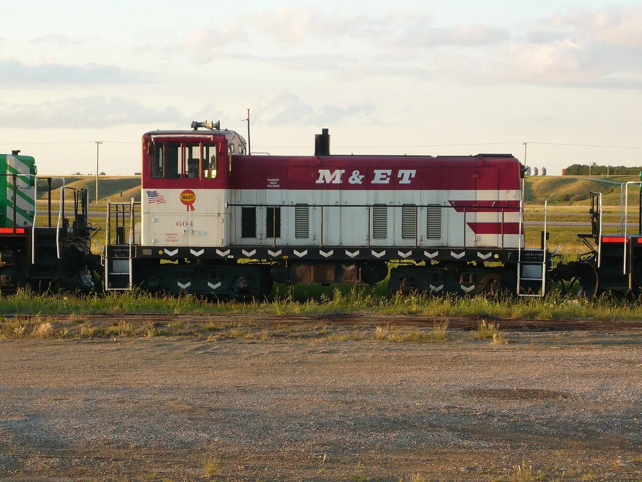 Locomotive 604 at the Aylesbury rail yard, 2015